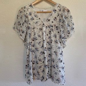 Short Sleeve Peasant Blouse